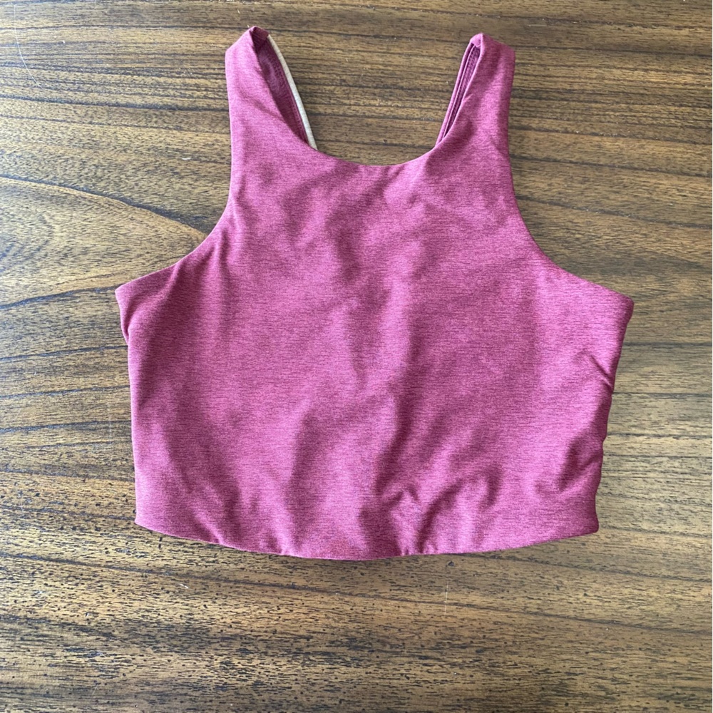Outdoor Voices Colorblock Venus Crop Top Merlot Size S Excellent